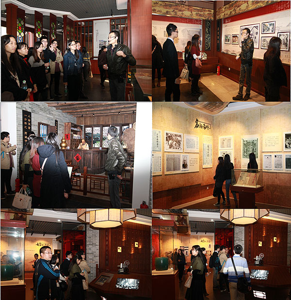 王老吉大健康共青团员代表正在参观王老吉凉茶博物馆